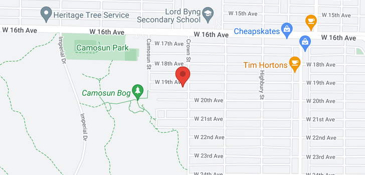map of 4010 W 19TH AVENUE